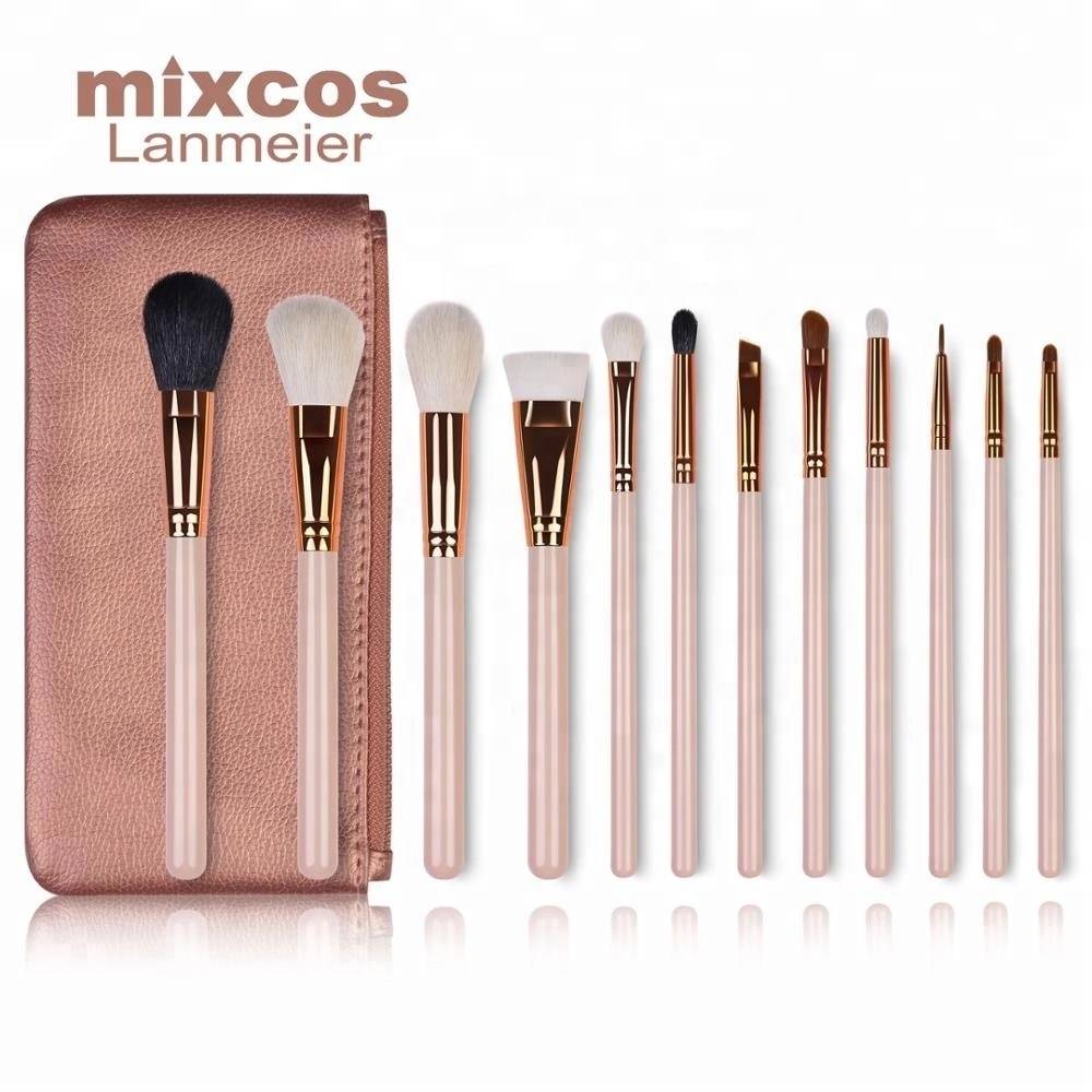 Mixcos Private Label Custom Logo 12pcs Cosmetic Makeup Brush Set Professional Make Up Brush Set